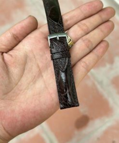 Ostrich Brown Leather Watch Strap