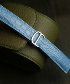 Sierra blue alligator leather cartier watch strap